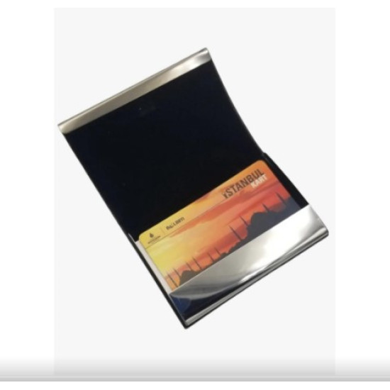 Metal Suni Deri Kartvizitlik