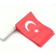 Kağıt Bayrak Çubuklu 40 Adet (  20 x 30 cm Ebat ) Türk Bayrağı 