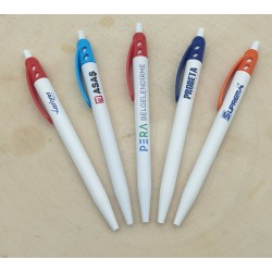 100 Adet Promosyon Renkli Klips Plastik Tükenmez Kalem